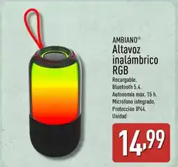 ALDI Ambiano - altavoz inalambrico rgb oferta