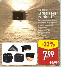 ALDI Casalux - lampara solar exterior led oferta