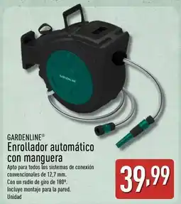 ALDI Gardenline - enrollador automatico con manguera oferta