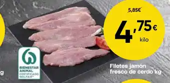 Filetes jamón fresco de cerdo kg