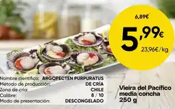 FROIZ Vieira del Pacífico media concha 250 g oferta
