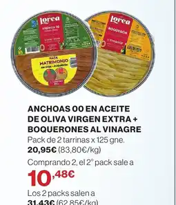 Supercor Anchoas oo en aceite de oliva virgen extra + boquerones al vinagre oferta
