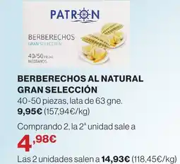 Supercor Berberechos al natural gran selección oferta
