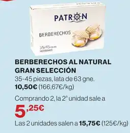 Supercor Berberechos al natural gran selección oferta