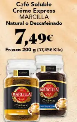 Gadis MARCILLA Café Soluble Créme Express Natural o Descafeinado oferta