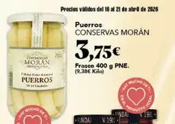 Gadis CONSERVAS MORÁN Puerros oferta