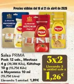 Gadis PRIMA Salsa mostaza ketchup o mayonesa oferta