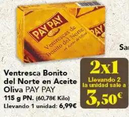Gadis PAY PAY Ventresca Bonito del Norte en Aceite Oliva oferta