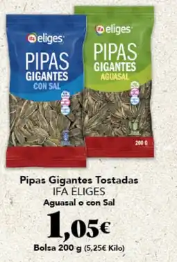 Gadis IFA ELIGES Pipas Gigantes Tostadas Aguasal o con Sal oferta