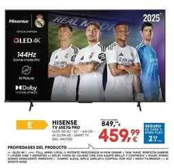 Worten Hisense - tv 65e7q pro oferta