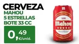 Quality Supermercados Mahou - cerveza 5 estrellas bote oferta