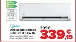 Carrefour Midea - aire acondicionado split lite 3,5 kw ia oferta