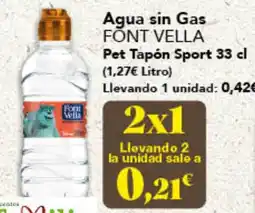 Gadis FONT VELLA Agua sin Gas Pet Tapón Sport oferta