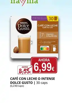 Supermercados MAS DOLCE GUSTO Café con leche o intense oferta