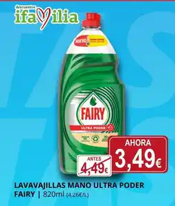 Supermercados MAS FAIRY Lavavajillas mano ultra poder oferta
