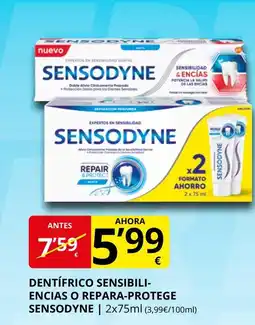 Supermercados MAS SENSODYNE Dentífrico sensibili- encias o repara-protege oferta