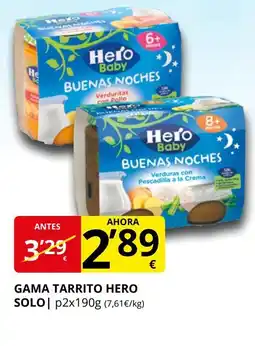 Supermercados MAS HERO SOLO Gama tarrito oferta