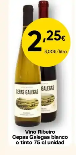 FROIZ CEPAS GALEGAS Vino Ribeiro blanco o tinto oferta