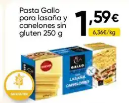 FROIZ GALLO Pasta ara lasaña y canelones sin gluten oferta
