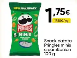 FROIZ PRINGLES Snack patata minis cream & onion oferta