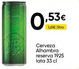 FROIZ Cerveza Alhambra reserva 1925 lata oferta