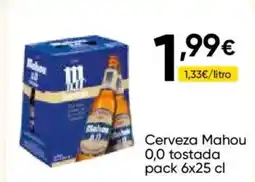 FROIZ MAHOU Cerveza 0,0 tostada oferta