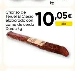 FROIZ Chorizo de Teruel El Cierzo elaborado con carne de cerdo Duroc oferta