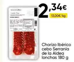 FROIZ Chorizo Ibérico cebo Serranía de la Aldea lonchas oferta