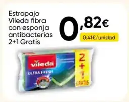 FROIZ VILEDA Estropajo fibra con esponja antibacterias oferta