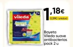 FROIZ VILEDA Bayeta suave antibacterias pack 2 u oferta