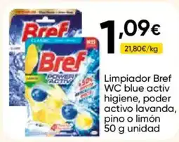 FROIZ BREF Limpiador WC blue activ higiene, poder activo lavanda, pino o limón oferta