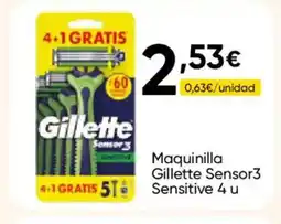 FROIZ GILLETTE Maquinilla Sensor3 Sensitive 4 u oferta