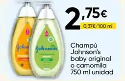 FROIZ JOHNSON'S Champú baby original o camomila oferta