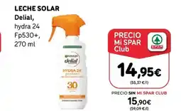 SPAR DELIAL Leche solar oferta
