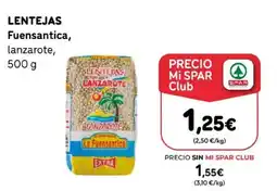 SPAR FUENSANTICA Lentejas oferta