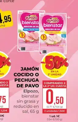SPAR ELPOZO Jamón cocido o pechuga de pavo oferta