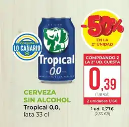 SPAR TROPICAL 0,0 Cerveza sin alcohol oferta