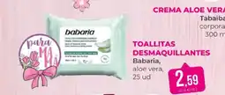 SPAR BABARIA Toallitas desmaquillantes oferta