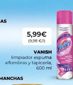 SPAR VANISH limpiador espuma alfombras y tapicería oferta
