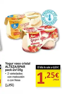 Spar Express ALTEZA/SPAR Yogur vaso cristal oferta