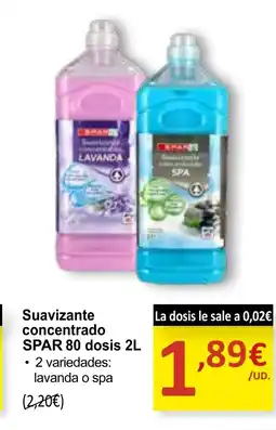 Spar Express SPAR Suavizante concentrado 80 dosis oferta