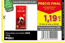 Spar Express SPAR Chocolate con leche oferta
