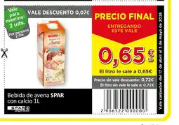 Spar Express SPAR Bebida de avena con calcio oferta