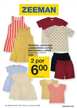 Zeeman Vestidos, camisetas y pantalones cortos para bebés y niños oferta