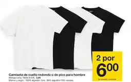 Zeeman Camiseta de cuello redondo o de pico para hombre oferta