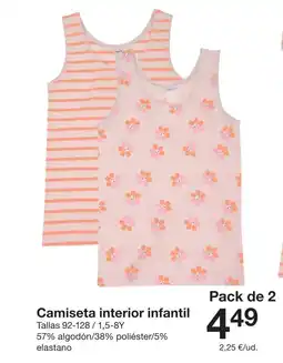 Zeeman Camiseta interior infantil oferta