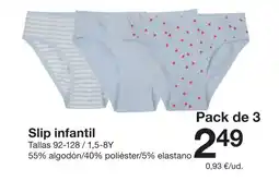Zeeman Slip infantil oferta