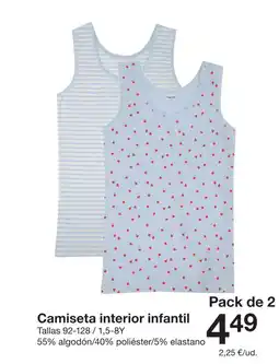 Zeeman Camiseta interior infantil oferta