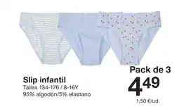 Zeeman Slip infantil oferta