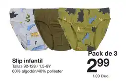 Zeeman Slip infantil oferta